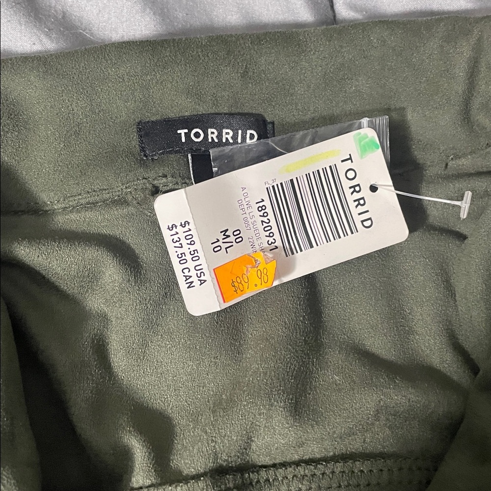 Torrid Olive Suede Shacket - Picture 4 of 4